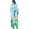 imageOussum Plus Size Kaftan for Women Polyester Summer Caftan Swimwear Cover Ups Maxi Beach DressSky Blue  Green
