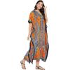 imageOussum Plus Size Kaftan for Women Polyester Summer Caftan Swimwear Cover Ups Maxi Beach DressYellow One Size Maxi Caftan