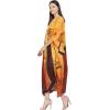 imageOussum Plus Size Kaftan for Women Polyester Summer Caftan Swimwear Cover Ups Maxi Beach DressYellow Plus Size Caftan