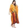 imageOussum Plus Size Kaftan for Women Polyester Summer Caftan Swimwear Cover Ups Maxi Beach DressYellow Plus Size Caftan