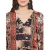 imageOussum Women Long Maxi Plus Size Polyester Kaftan Caftan Gown Beach Party Casual DressBlack Leaf Print Caftans