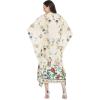 imageOussum Women Long Maxi Plus Size Polyester Kaftan Caftan Gown Beach Party Casual DressGold Floral Caftan