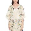 imageOussum Women Long Maxi Plus Size Polyester Kaftan Caftan Gown Beach Party Casual DressGold Floral Caftan