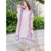 imageOussum Women Long Maxi Plus Size Polyester Kaftan Caftan Gown Beach Party Casual DressLight Purple Paisley Maxi Kaftan