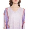 imageOussum Women Long Maxi Plus Size Polyester Kaftan Caftan Gown Beach Party Casual DressLight Purple Paisley Maxi Kaftan