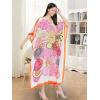 imageOussum Women Long Maxi Plus Size Polyester Kaftan Caftan Gown Beach Party Casual DressMulti Color