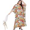 imageOussum Women Long Maxi Plus Size Polyester Kaftan Caftan Gown Beach Party Casual DressMulti Kaftan