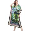 imageOussum Women Long Maxi Plus Size Polyester Kaftan Caftan Gown Beach Party Casual DressMulticolor