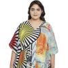 imageOussum Women Long Maxi Plus Size Polyester Kaftan Caftan Gown Beach Party Casual DressMulticolor Abstract