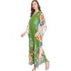 imageOussum Women Long Maxi Plus Size Polyester Kaftan Caftan Gown Beach Party Casual DressMulticolor One Size Kaftan