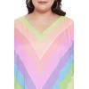 imageOussum Women Long Maxi Plus Size Polyester Kaftan Caftan Gown Beach Party Casual DressMulticolor Rainbow