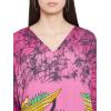 imageOussum Women Long Maxi Plus Size Polyester Kaftan Caftan Gown Beach Party Casual DressPurple Tribal