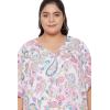imageOussum Women Long Maxi Plus Size Polyester Kaftan Caftan Gown Beach Party Casual DressWhite Paisley