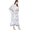 imageOussum Women Long Maxi Plus Size Polyester Kaftan Caftan Gown Beach Party Casual DressWhite Plus Size Maxi Kaftan