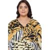 imageOussum Women Long Maxi Plus Size Polyester Kaftan Caftan Gown Beach Party Casual DressYellow Leopard