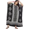 imageOussum Plus Size Kaftan for Women Polyester Summer Caftan Swimwear Cover Ups Maxi Beach DressBlack