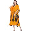 Multicolor Yellow Lady & Tribal Printed Maxi Kaftan