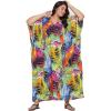 Multicolor Tropical Leaf Print