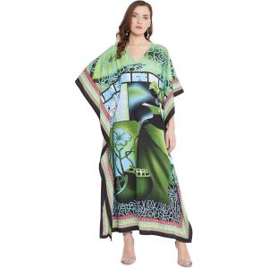 imageOussum Women Long Maxi Plus Size Polyester Kaftan Caftan Gown Beach Party Casual DressMulticolor