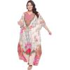 imageOussum Women Casual Kaftan Plus Size Long Dubai Caftan Beach Polyester Maxi House Dress for LadiesBeige