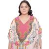imageOussum Women Casual Kaftan Plus Size Long Dubai Caftan Beach Polyester Maxi House Dress for LadiesBeige