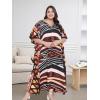 imageOussum Women Casual Kaftan Plus Size Long Dubai Caftan Beach Polyester Maxi House Dress for LadiesBlack Striped Kaftan