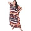 imageOussum Women Casual Kaftan Plus Size Long Dubai Caftan Beach Polyester Maxi House Dress for LadiesBlack Striped Kaftan