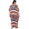 imageOussum Women Casual Kaftan Plus Size Long Dubai Caftan Beach Polyester Maxi House Dress for LadiesBlack Striped Kaftan