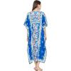 imageOussum Women Casual Kaftan Plus Size Long Dubai Caftan Beach Polyester Maxi House Dress for LadiesBlue