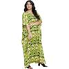 imageOussum Women Casual Kaftan Plus Size Long Dubai Caftan Beach Polyester Maxi House Dress for LadiesGreen Paisley Kaftan