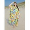 imageOussum Women Casual Kaftan Plus Size Long Dubai Caftan Beach Polyester Maxi House Dress for LadiesMulticolor Fish