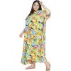 imageOussum Women Casual Kaftan Plus Size Long Dubai Caftan Beach Polyester Maxi House Dress for LadiesMulticolor Fish