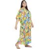imageOussum Women Casual Kaftan Plus Size Long Dubai Caftan Beach Polyester Maxi House Dress for LadiesMulticolor Fish