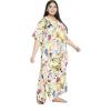 imageOussum Women Casual Kaftan Plus Size Long Dubai Caftan Beach Polyester Maxi House Dress for LadiesMulticolor Floral