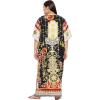 imageOussum Women Casual Kaftan Plus Size Long Dubai Caftan Beach Polyester Maxi House Dress for LadiesMulticolor Kaftan