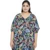 imageOussum Women Casual Kaftan Plus Size Long Dubai Caftan Beach Polyester Maxi House Dress for LadiesMulticolor Leaf Pattern Kaftan