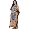 imageOussum Women Casual Kaftan Plus Size Long Dubai Caftan Beach Polyester Maxi House Dress for LadiesOrange