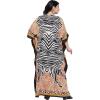 imageOussum Women Casual Kaftan Plus Size Long Dubai Caftan Beach Polyester Maxi House Dress for LadiesOrange