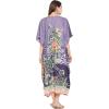 imageOussum Women Casual Kaftan Plus Size Long Dubai Caftan Beach Polyester Maxi House Dress for LadiesPurple