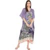 imageOussum Women Casual Kaftan Plus Size Long Dubai Caftan Beach Polyester Maxi House Dress for LadiesPurple