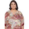 imageOussum Women Casual Kaftan Plus Size Long Dubai Caftan Beach Polyester Maxi House Dress for LadiesRedmulticolor Floral Kaftan