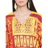 imageOussum Women Casual Kaftan Plus Size Long Dubai Caftan Beach Polyester Maxi House Dress for LadiesYellowred