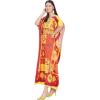 imageOussum Women Casual Kaftan Plus Size Long Dubai Caftan Beach Polyester Maxi House Dress for LadiesYellowred