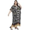 imageOussum Women Plus Size Kaftans Kimono Polyester Dresses Loose Caftan Dress Ladies Evening Casual Long MaxiBlack Abstract