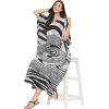 imageOussum Women Plus Size Kaftans Kimono Polyester Dresses Loose Caftan Dress Ladies Evening Casual Long MaxiBlack One Size Maxi Caftan