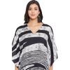 imageOussum Women Plus Size Kaftans Kimono Polyester Dresses Loose Caftan Dress Ladies Evening Casual Long MaxiBlack One Size Maxi Caftan