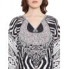 imageOussum Women Plus Size Kaftans Kimono Polyester Dresses Loose Caftan Dress Ladies Evening Casual Long MaxiMulticolor Black Abstract Maxi Kaftan