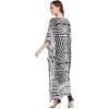 imageOussum Women Plus Size Kaftans Kimono Polyester Dresses Loose Caftan Dress Ladies Evening Casual Long MaxiMulticolor Black Abstract Maxi Kaftan