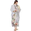 imageOussum Women Plus Size Kaftans Kimono Polyester Dresses Loose Caftan Dress Ladies Evening Casual Long MaxiMulticolor Maxi Plus Size Kaftan