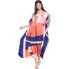 imageOussum Women Plus Size Kaftans Kimono Polyester Dresses Loose Caftan Dress Ladies Evening Casual Long MaxiMulticolor One Size Caftan